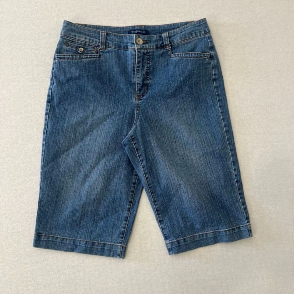 Bandolino Ivette Womens 8 Denim Bermuda Shorts Blue Stretch Jean Walking Shorts